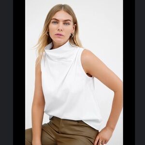 Maxtlii White Sleeveless cotton Top